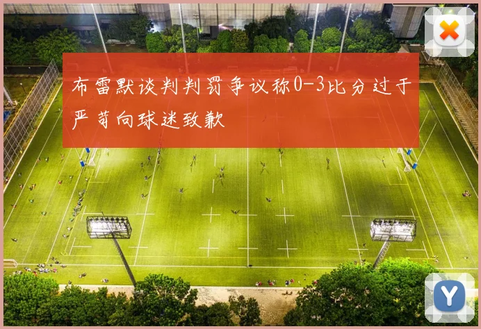 布雷默谈判判罚争议称0-3比分过于严苛向球迷致歉